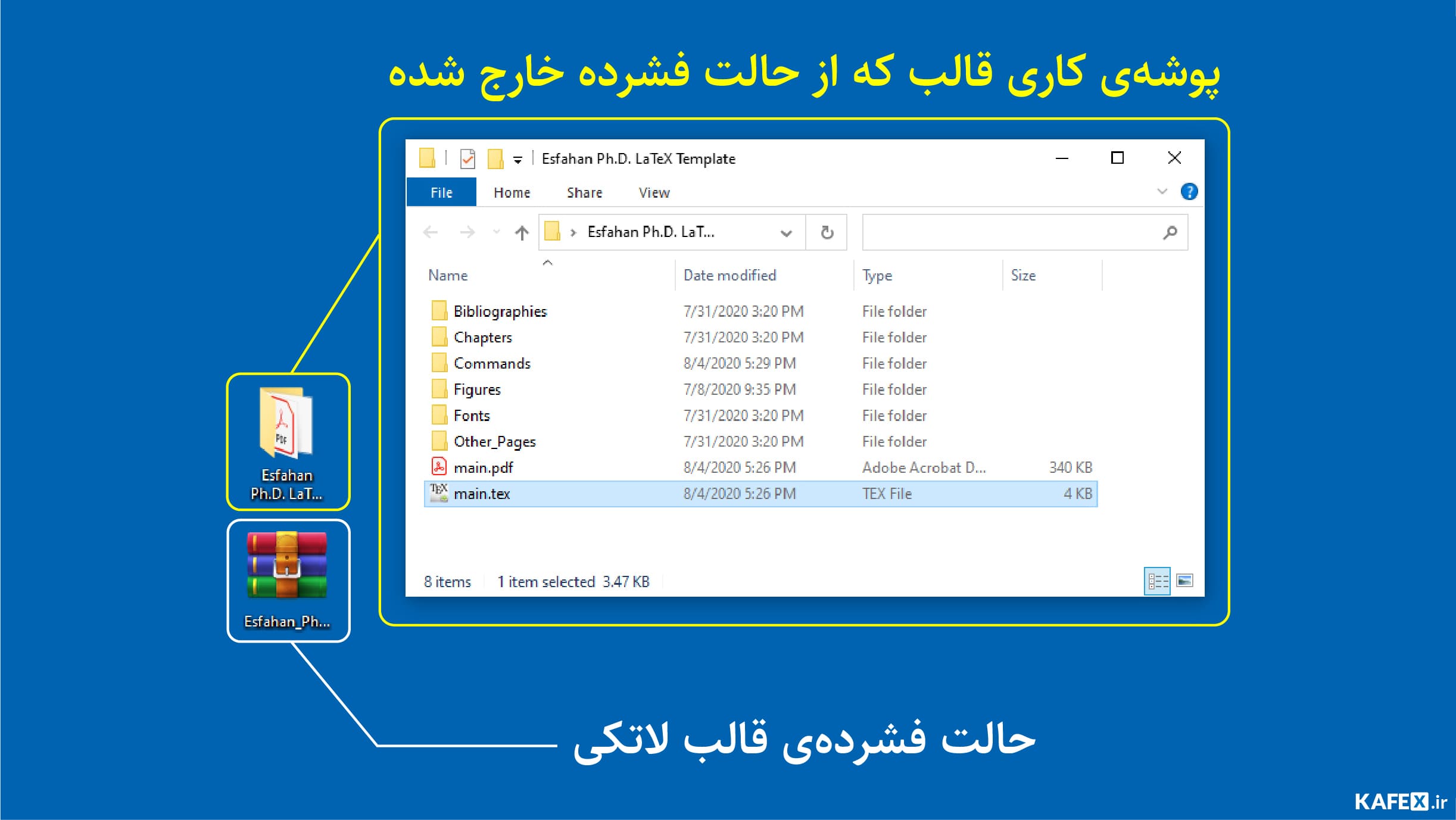 پوشه‌ی کاری قالب دانشگاه اصفهان